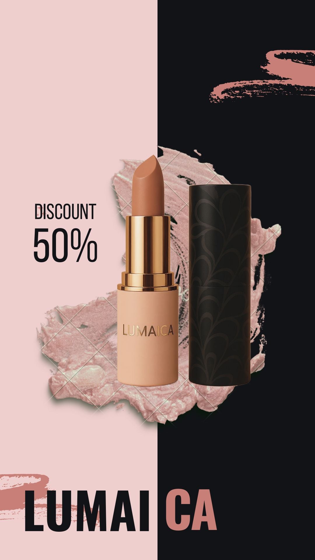 Matte Nude Lipstick in a Round Tube 23 (Bundle 25 pcs)
